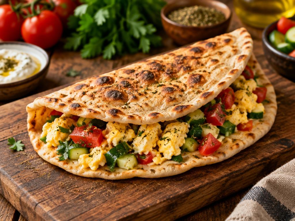 مشروحة بيض مع خضار
